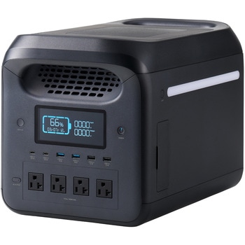 ポータブル電源 大容量 1229Wh リン酸鉄 バッテリー 【AC×4 TypeC×2 USB-A×4 カーソケット×1】 エレコム