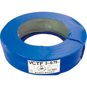 VCTF ビニルキャブタイヤ丸形コード 灰色 芯数(C)3 全長100m導体外径1.1mm
