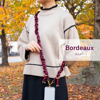 スマートフォン(汎用) ショルダーストラップ「SHOULTY MULTI STRAP」ドロストタイプ ボルドー LEPLUS NEXT