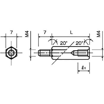 スペーサー(黄銅スペーサー) BSB-400Eシリーズ(M=4 ピッチ0.7) 廣杉計器