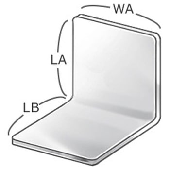 【オーダー】L型ブラケット 穴なし ノーブランド