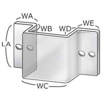 【オーダー】凸型ブラケット 4穴(横) ノーブランド