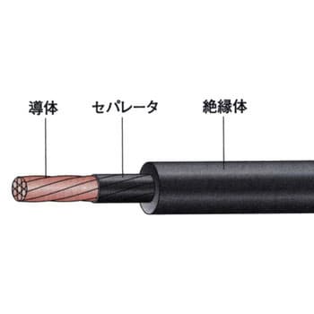 高圧引下用架橋ポリエチレン絶縁電線 PDC 電力ケーブル 6600V 全長20m導体外径13mm PDC100SQ