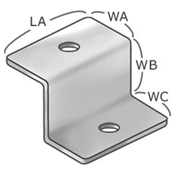 【オーダー】Z型ブラケット 2穴 ノーブランド