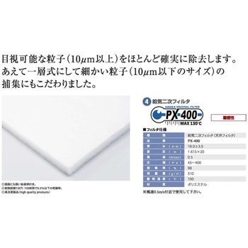 塗装ブース用二次フィルター PX-400 アンデックス