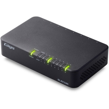スイッチングハブ LANハブ 8ポート Giga対応 1000/100/10Mbps プラスチック筐体 マグネット AC電源 エレコム