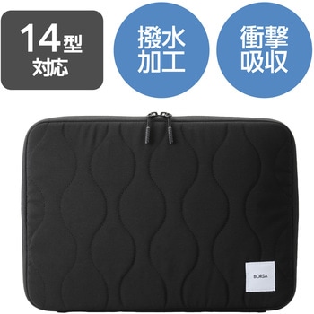パソコンケース 14インチ オニオンステッチ キルティング PCバッグ 衝撃吸収 ダブルファスナー エレコム