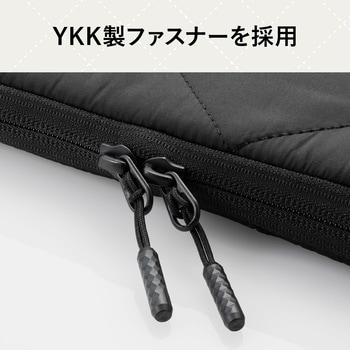パソコンケース 14インチ クロスステッチ キルティング PCバッグ 衝撃吸収 ダブルファスナー エレコム