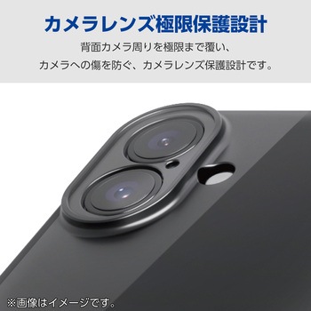 iPhone16 Plus ケース ソフト カバー カメラレンズ保護設計 極限保護 エレコム