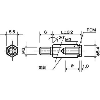 BDB-312E 黄銅 スペーサー(六角・絶縁型) / BDB-E 1袋(50個) 廣杉計器