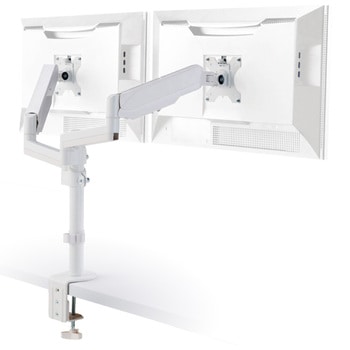 モニターアーム デュアル(2画面) 支柱付 ガススプリング式 【VESA規格 13～32インチ 耐荷重1～8kg(×2)対応】 エレコム