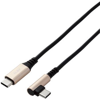 USB-Cケーブル (TypeC to C) 2m L字 PD 60W 【MacBook iPad iPhone 等タイプC機器対応】 急速充電 ILMF エレコム