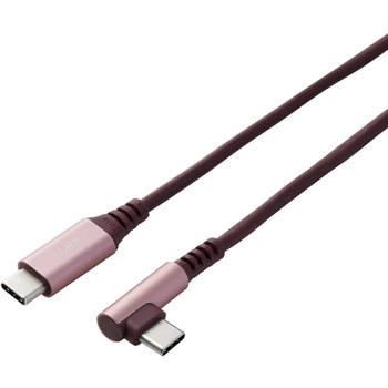 USB-Cケーブル (TypeC to C) 2m L字 PD 60W 【MacBook iPad iPhone 等タイプC機器対応】 急速充電 ILMF エレコム