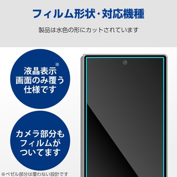 Galaxy Z Fold6 ( SC-55E ) ガラスフィルム 高透明 強化ガラス 表面硬度10H 指紋防止 飛散防止 気泡防止 エレコム