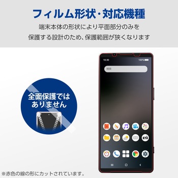 Xperia 1 VI SO-51E ガラスフィルム 高透明 強化ガラス ゴリラ 薄型 表面硬度10H 指紋防止 飛散防止 エレコム