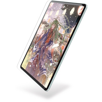 13インチ iPad Air (M2) ガラスフィルム ペーパーライク ケント紙 アンチグレア ガイドフレーム付 指紋防止 エレコム