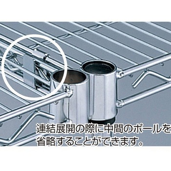 ワイヤーラック用スチール棚・カゴ用連結金具 ストア・エキスプレス