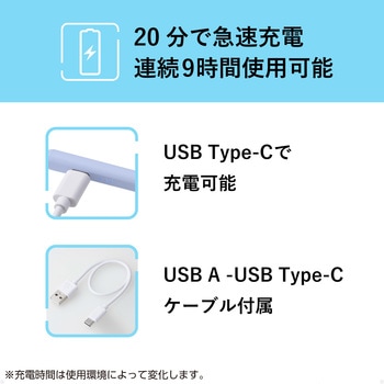 タッチペン iPad用 充電式 スタイラスペン USB Type-C 急速充電 傾き検知 誤作動防止 交換用ペン先2個付属 エレコム