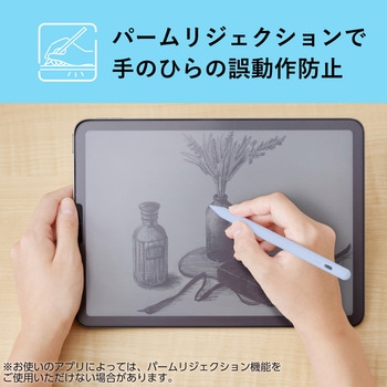 タッチペン iPad用 充電式 スタイラスペン USB Type-C 急速充電 傾き検知 誤作動防止 交換用ペン先2個付属 エレコム