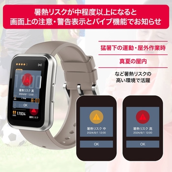 スマートバンド aiwa band (心拍・血中酸素計測 / 暑熱リスク検出 / スマートフォン連携 / IP67対応) aiwa(アイワ)