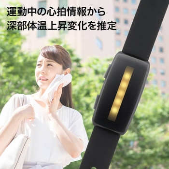 スマートバンド aiwa band (心拍・血中酸素計測 / 暑熱リスク検出 / スマートフォン連携 / IP67対応) aiwa(アイワ)