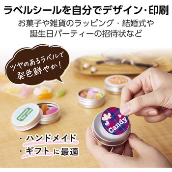 丸シール ラベルシール フォト光沢紙 強粘着 シール A4 24面 丸型 40×40mm 10シート T164 エレコム