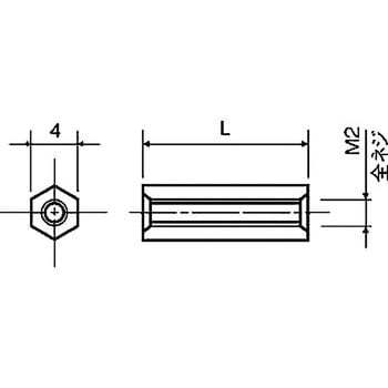 AS-2003 ジュラコン スペーサー(六角) / AS 1袋(50個) 廣杉計器 【通販