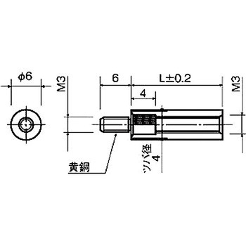 スペーサー(ジュラコン(R)スペーサー) BR-300REシリーズ(M=3 ピッチ0.5)コストダウンタイプ - 廣杉計器