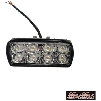 アルミ製 LED8連 ワークライト 10W 角型 作業灯 ストロボ機能付き 12V-24V兼用 MAD MAX(マッドマックス)