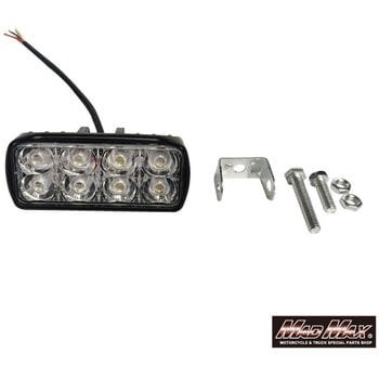 アルミ製 LED8連 ワークライト 10W 角型 作業灯 ストロボ機能付き 12V-24V兼用 MAD MAX(マッドマックス)
