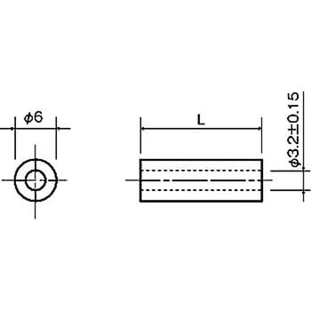 スペーサー(ジュラコンスペーサー) C-300シリーズ(M=3用外径Φ6) 廣杉計器