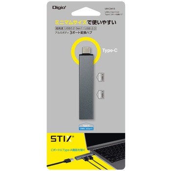 USB3．2G1+2．0Type-C / 3ポート変換ハブ ナカバヤシ