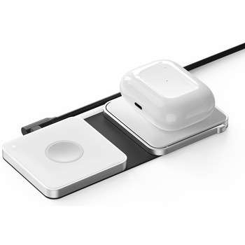 2in1 折りたたみワイヤレス充電スタンド ブラック HACRAY(ハクライ)