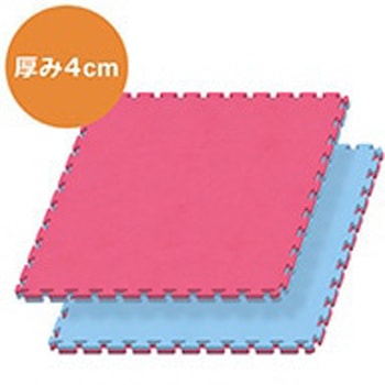 リバーシブルジョイントマット 4cm ブルー×レッド BODYMAKER