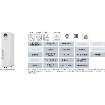 ガス給湯暖房用熱源機(屋外据置台・PS設置型) リンナイ