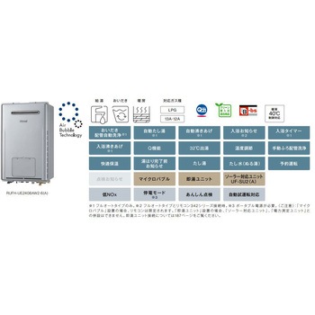 ウルトラファインバブルガス給湯暖房用熱源機(PS扉内後方排気型) リンナイ