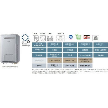 ウルトラファインバブルガス給湯暖房用熱源機 ドレンアップタイプ(屋外壁掛・PS標準設置型) リンナイ