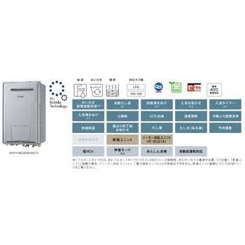 ガス給湯暖房用熱源機 マイクロバブルバスユニット内蔵(屋外壁掛・PS標準設置型) リンナイ