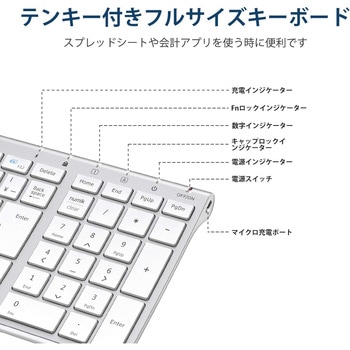 ワイヤレスキーボード iClever