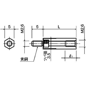 スペーサー(PSSスペーサー) BSP-2600Eシリーズ(M=2.6 ピッチ0.45) 廣杉計器