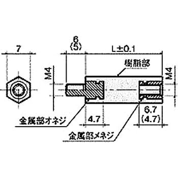PPS スペーサー(六角)インサート一体成型 / BMP-E 廣杉計器