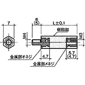PPS スペーサー(六角)インサート一体成型 / BMP-E 廣杉計器