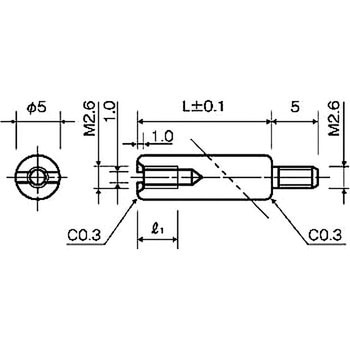 スペーサー(アルミスペーサー) BRL-2600SBEシリーズ(M=2.6 ピッチ0.45 スリ割付) 廣杉計器