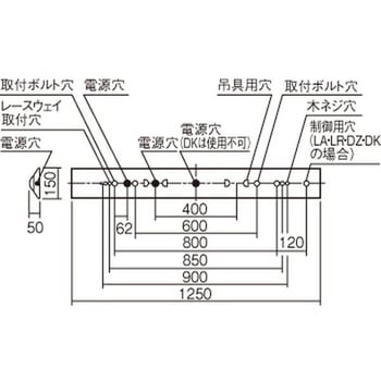 天井直付型 40形 一体型LEDベースライト 連続調光型 Dスタイル 富士型 Panasonic(パナソニック)