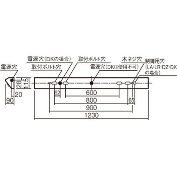 天井直付型 40形 一体型LEDベースライト 連続調光型調光タイプ(ウィズリモ用送信器別売) ウォールウォッシャ Panasonic(パナソニック)