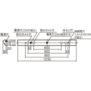 天井直付型 40形 一体型LEDベースライト 連続調光型調光タイプ(ウィズリモ用送信器別売) ウォールウォッシャ Panasonic(パナソニック)