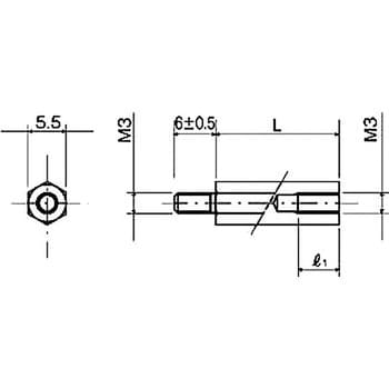 スペーサー(ナイロンスペーサー) BSN-300シリーズ(M=3 ピッチ0.5) 廣杉計器