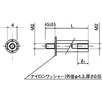 スペーサー(PW付ナイロンスペーサー) WSN-2000シリーズ(M=2 ピッチ0.4) - 廣杉計器