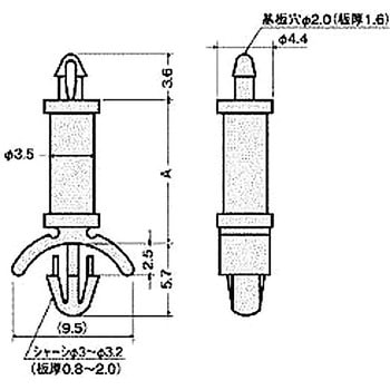 スペーサー(ワンタッチスペーサー) WN-00MAシリーズ(シャーシ・PC板用) 廣杉計器