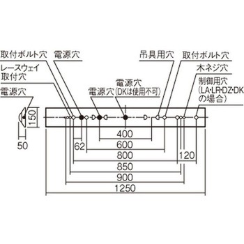 天井直付型 40形 一体型LEDベースライト 連続調光型調光タイプ(ライコン別売) Dスタイル 富士型 Panasonic(パナソニック)
